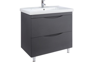 Тумба для комплекта Bellezza Санриса 100 напольная, серебро