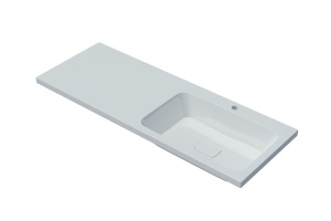 Раковина Stella Polar Kamilla 130 R на стиральную машину белый - 2