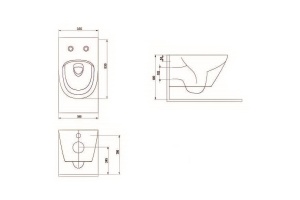 Унитаз подвесной beWash Bogen бежевый с сиденьем микролифт с функцией биде - 3