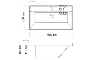 Раковина встраиваемая Stella Polar Classica 90 белый - 2