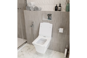 Комплект Унитаз подвесной STWORKI Хадстен SETK3304-0616-001-1-6000 с микролифтом + Система инсталляции для унитазов STWORKI 510162 с кнопкой смыва 230822 хром глянцевый - 3