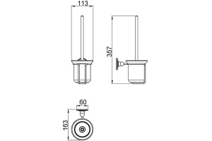 Щетка для туалета Timo Nelson 160061/02 антик - 2