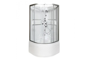Душевая кабина Deto L 100х100 с гидромассажем, хром (L610NLED+GM) - 2