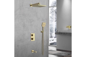 Душевой комплект Vincea Next с термостатом золото - 2