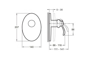 Смеситель Jacob Delafon Fairfax E98710-CP для душа - 2