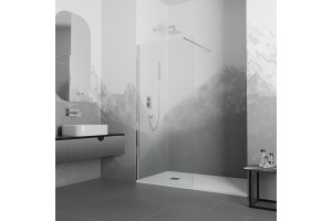 Душевая перегородка RGW Walk In WA-010 140х195 профиль хром стекло прозрачное - 2