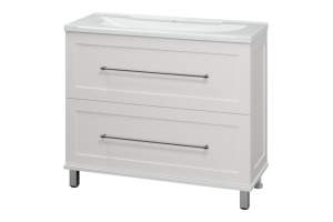 Тумба с раковиной Misty Марта 100 белая глянцевая