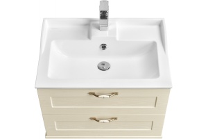 Тумба под раковину подвесная Aquaton Леон 65 бежевый