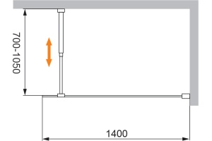 Душевая перегородка Cezares Liberta-L-1-140-C-Cr - 3