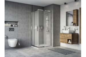 Душевой уголок STWORKI Карлстад DE019RC8090200 90x80 см профиль хром глянец, стекло матовое - 2
