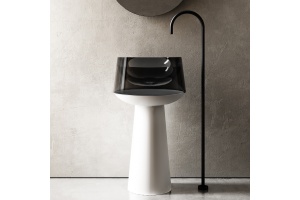 Раковина напольная Abber Kristall 50 черный - белый