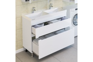 Тумба с раковиной Санта Лондон 100 белый - 2