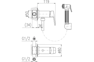 Гигиенический душ Rav Slezak Coloradо хром - 2