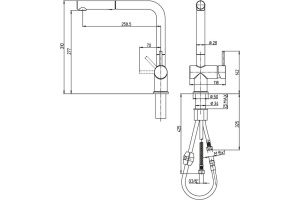 Смеситель для кухни Paini Cucina HDCR566KM - 2