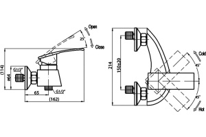 Смеситель Cezares Turbolenza D-01 для душа - 2