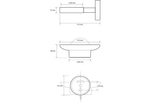 Мыльница Bemeta Dark - 2