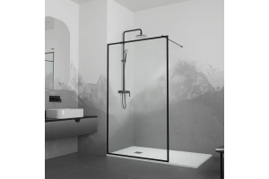 Душевая перегородка RGW Walk In WA-012B 120х200 профиль черный стекло прозрачное - 2