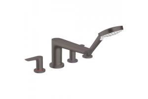 Смеситель на край ванны Hansgrohe Talis E шлифованный чёрный хром