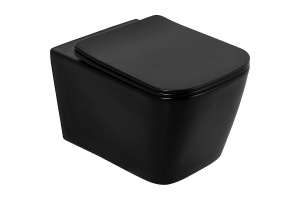 Чаша для подвесного унитаза BelBagno Ardente черный матовый, без сиденья (BB3202CHR-MB)