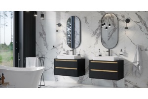 Зеркало Excellent Revia 100х50 черное матовое - 2