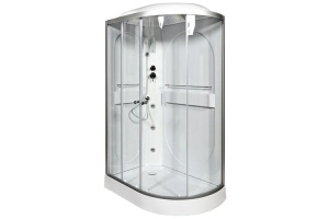 Душевая кабина Deto L 120х80 с гидромассажем и электрикой, хром (L602LGM+EL) - 2
