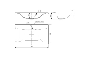 Мебельная раковина Vincea 80 черная матовая - 2