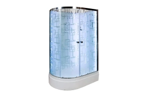 Душевая кабина Deto ЕМ 120х80 с подсветкой, хром (EM2712RNLED) - 2