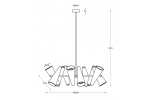 Подвесная люстра Maytoni Giro MOD095PL-10BS - 2