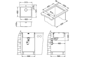 Мойка кухонная Alveus Pure Monarch 30 медь - 3