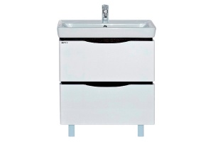 Тумба с раковиной Misty Венера 80 белая глянцевая