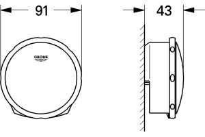 Поворотная ручка и крышка сливного отверстия для ванны Grohe Talentofill 19952000 - 2
