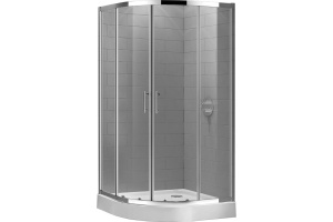 Душевой уголок Cezares ECO-O-R-2-90-C-Cr стекло прозрачное - 3