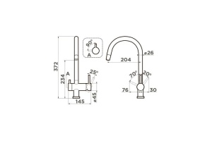 Смеситель для кухни Omoikiri Yamada графит (4994361) - 2