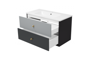 Тумба под раковину Brevita Кристиан 100х57 серый (Кри-06100-01-012Я) - 2