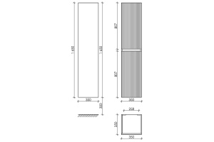 Шкаф-пенал Sancos Snob T 35 белый - 3