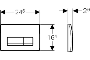 Кнопка смыва Geberit Delta 51 115.105.DW.1, черная - 2