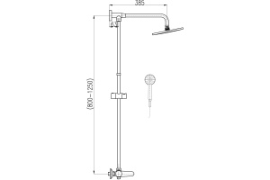 Душевая стойка Rav Slezak Tigris TG182.5/5 - 2
