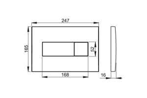 Кнопка смыва AlcaPlast черный глянцевый M378 - 2