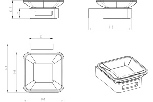Мыльница Boheme Q 10943-CR-B - 2