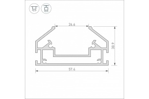 Профиль-держатель Arlight Mag-Stretch-Orient-2620-2000 039173 - 3