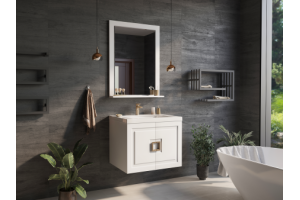 Тумба под раковину Misty Галвер 80 белая глянцевая - 2