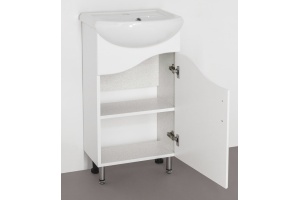 Тумба с раковиной Style Line Эко Волна №2 45 белая - 2