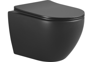 Унитаз подвесной Boheme Nero черный матовый с сиденьем микролифт