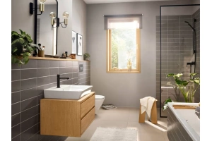 Смеситель для раковины Hansgrohe Rebris E с донным клапаном черный матовый - 2