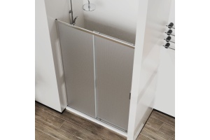 Душевая дверь в нишу Vincea City 120х195 профиль хром стекло текстурное - 3