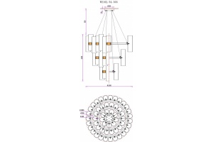 Подвесная люстра Wertmark Franka WE162.54.303 - 2
