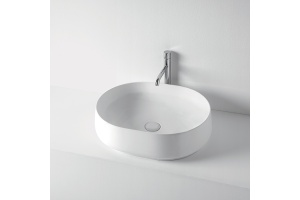 KERASAN F10 Раковина накладная 56х44 см, без отв под смеситель, цвет белый матовый