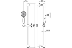 Душевой гарнитур Cezares OLIMP (OLIMP-SD-01) - 2