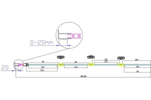 Шторка на ванну Cezares Pratico V4 100/140 C Cr - 3