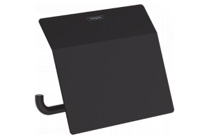 Бумагодержатель, Hansgrohe, AddStoris, с крышкой, ширина, мм-141, глубина, мм-52, высота, мм-86, тип установки-настенный, крепления в комплекте, цвет-черный 